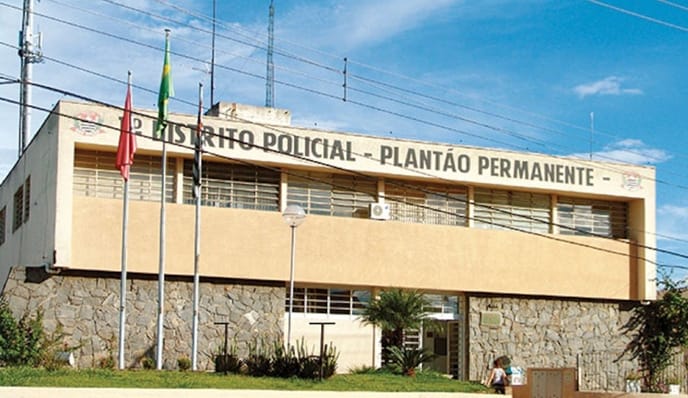 Fachada do 1º Distrito Policial de Jacareí