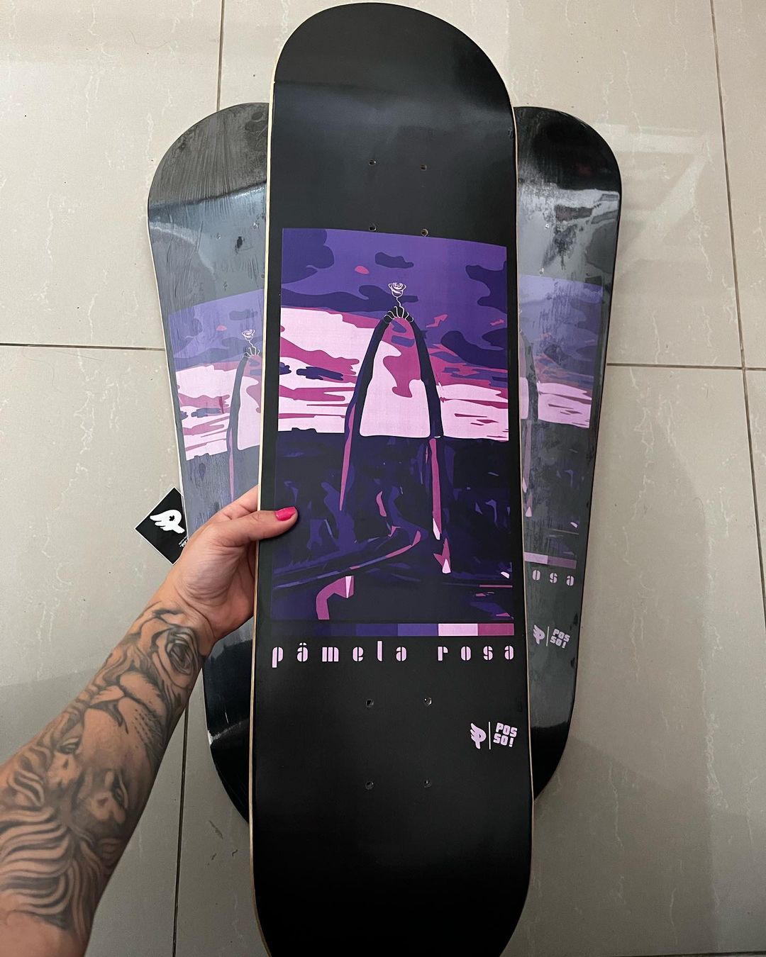Skate de Pâmela Rosa homenageando São José dos Campos