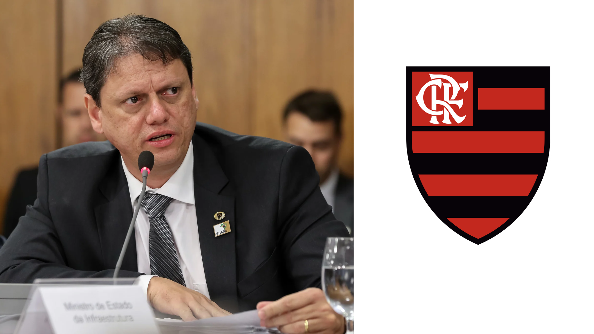 Tarcísio de Freitas torce para o Flamengo