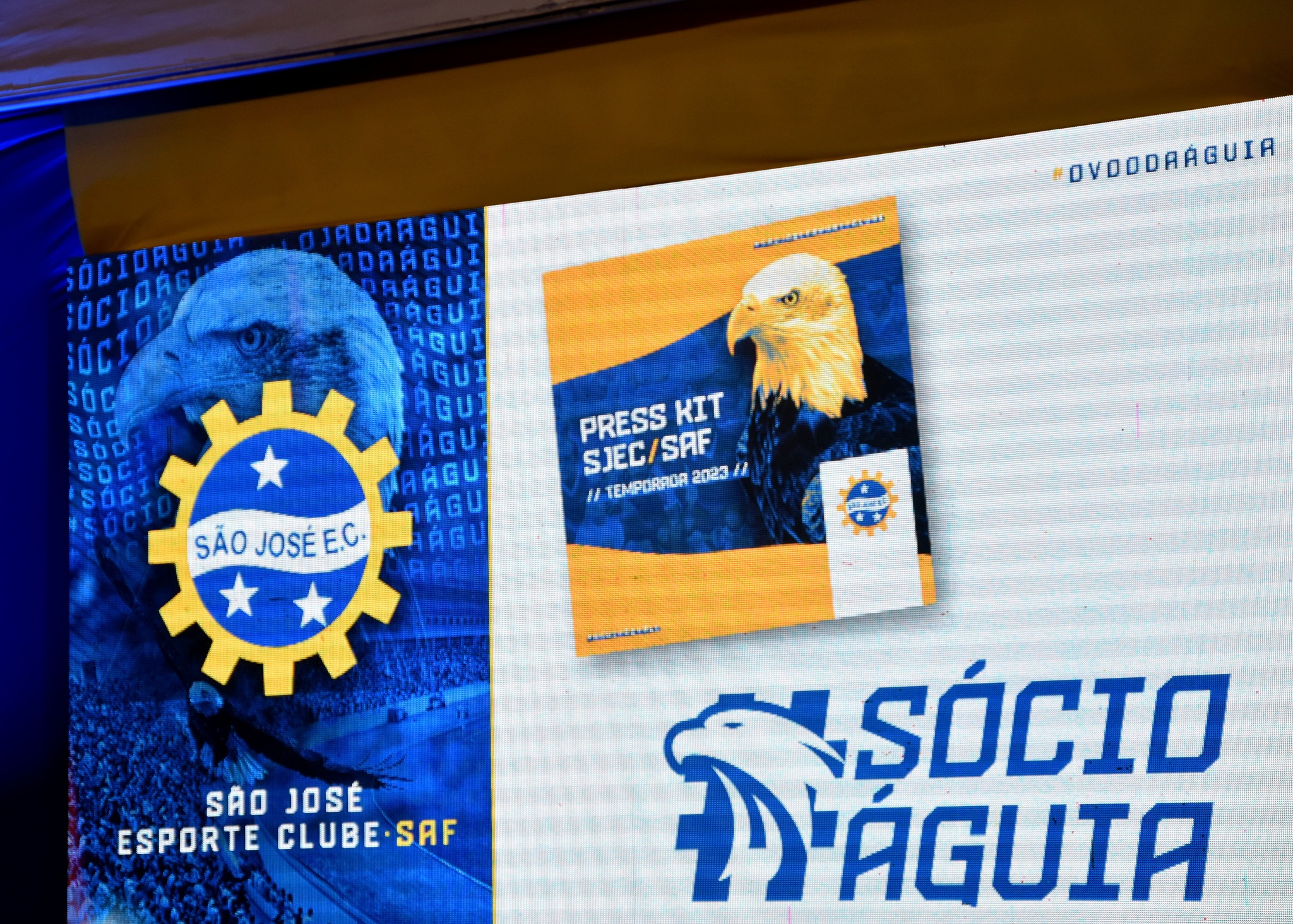 Programa Sócio Águia mostrado durante apresentação da SAF do São José EC