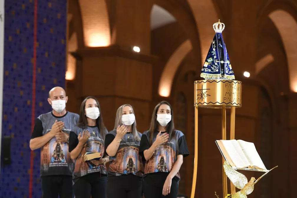 Novena da Padroeira realizada em 2020, em meio a pandemia da Covid-19