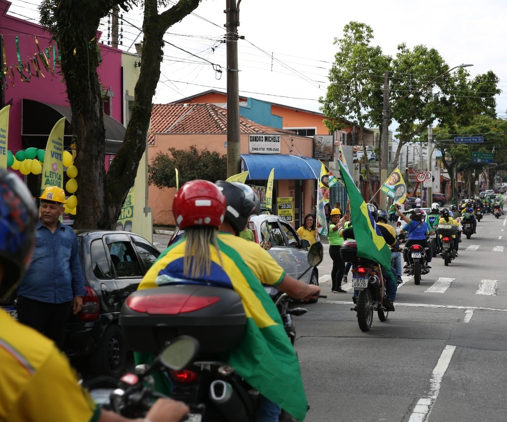 Carreata pró-Bolsonaro realizada em São José dos Campos no dia 1° de outubro
