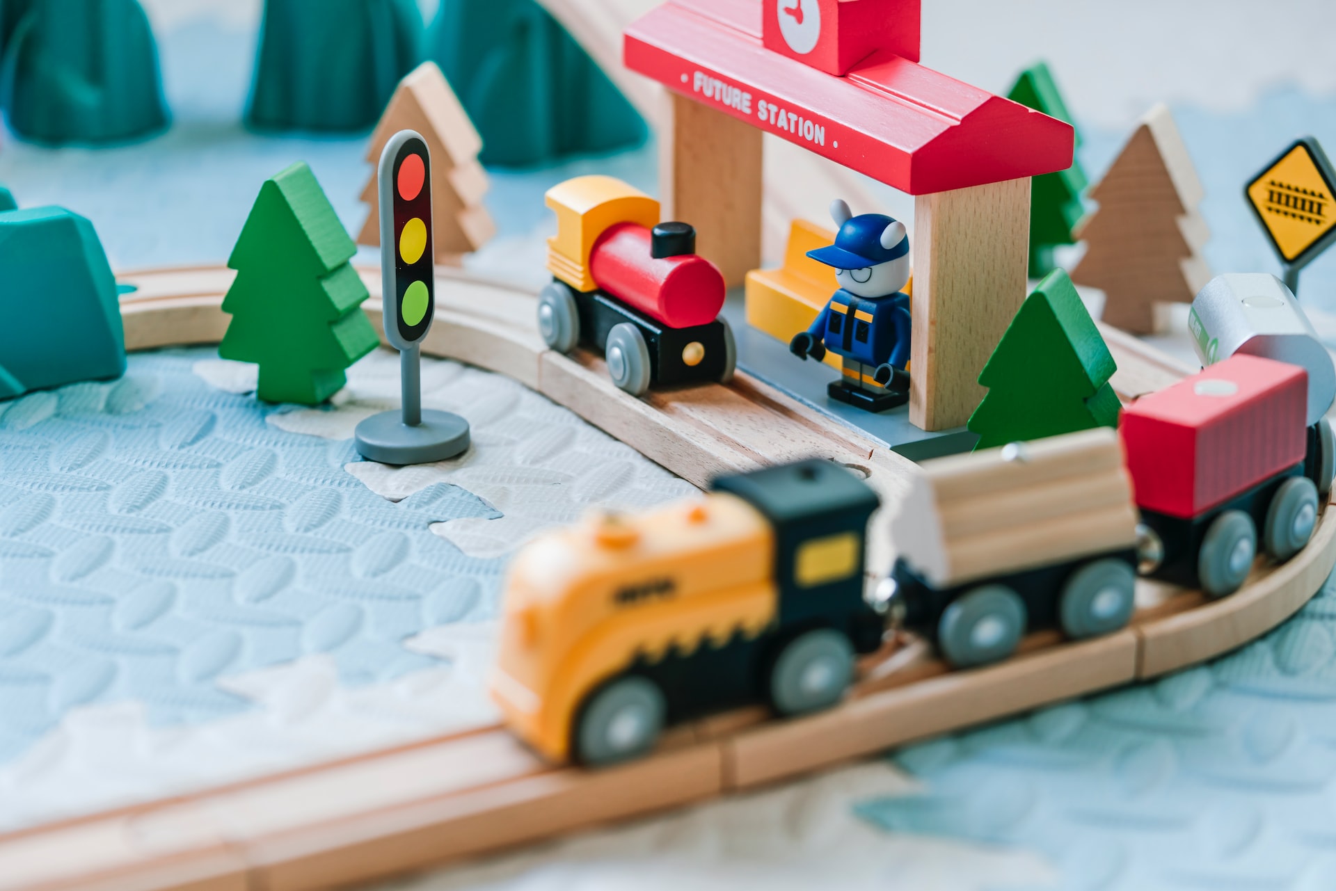 Kit de linha de trem de brinquedo