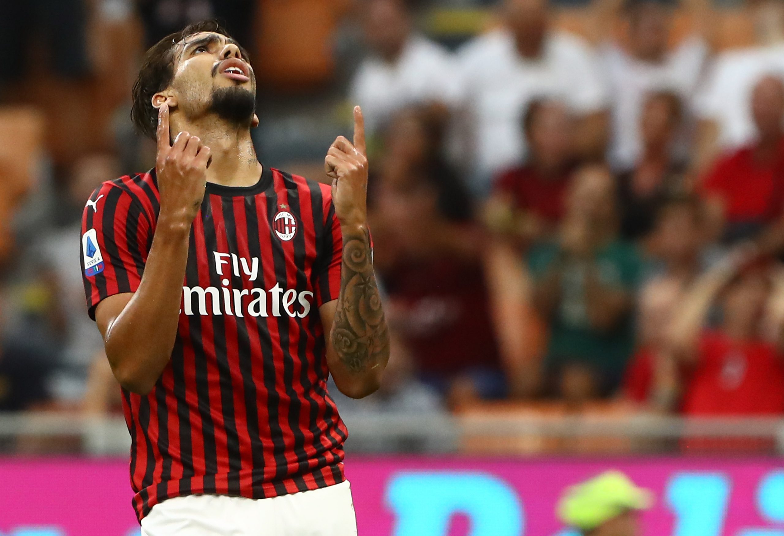 Lucas Paquetá vestiu a camisa do Milan em 2018