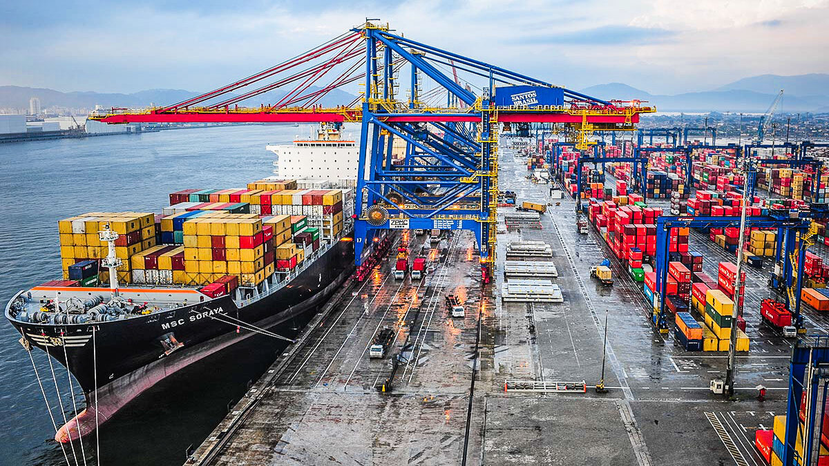 Visão geral do Porto de Santos