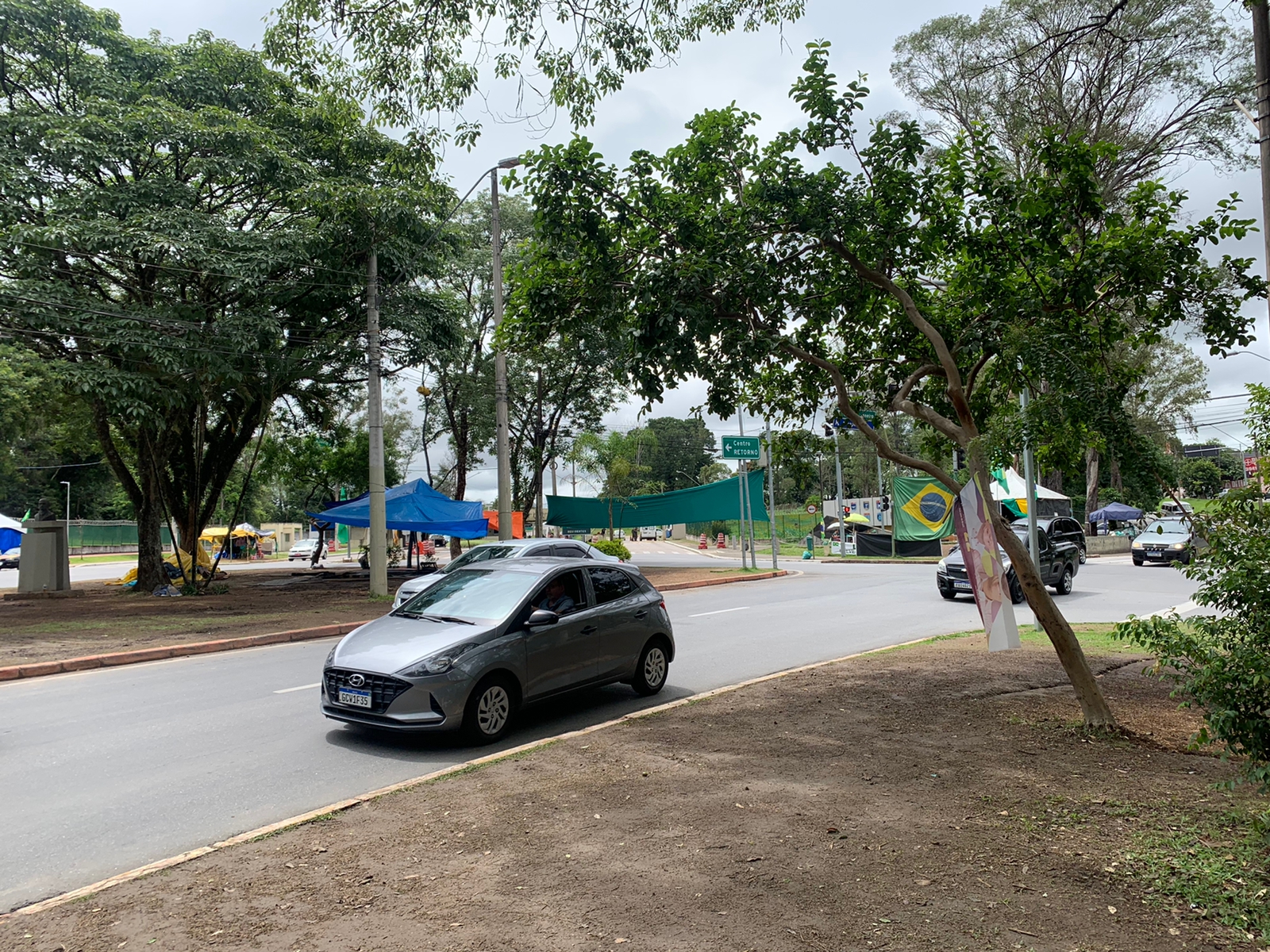Foto mostra o local dos acampamentos bolsonaristas e antidemocráticos em frente ao DCTA, em São José dos Campos, na manhã do dia 09/01/2023, após os ataques em Brasília - Foto: SP RIO+