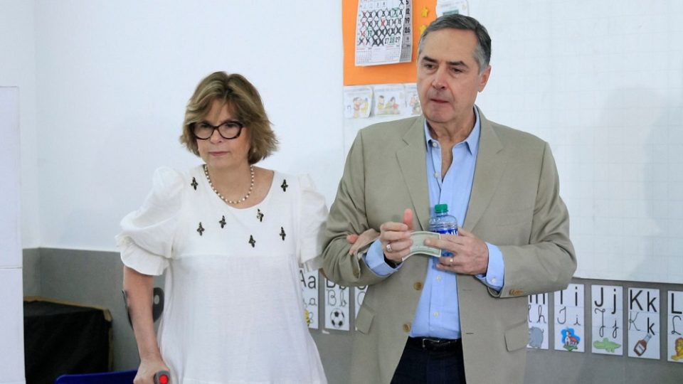 Barroso ao lado de sua esposa, Tereza Cristina Van Brussel Barroso