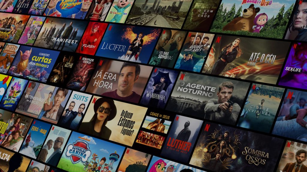 iamgem de vários títulos da Netflix; foto ilustra matéria sobre Netflix: veja os títulos que serão removidos em abril