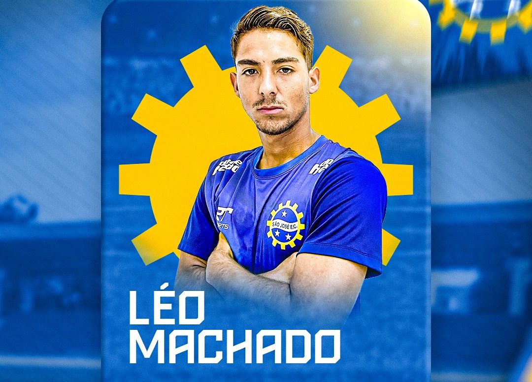 arte de anúncio do novo meio de campo do são josé, leo machado