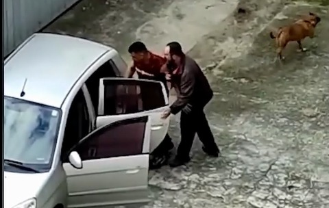 Vítima sendo socorrida