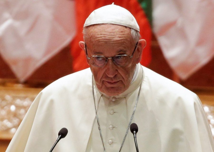 Papa Francisco durante discurso
