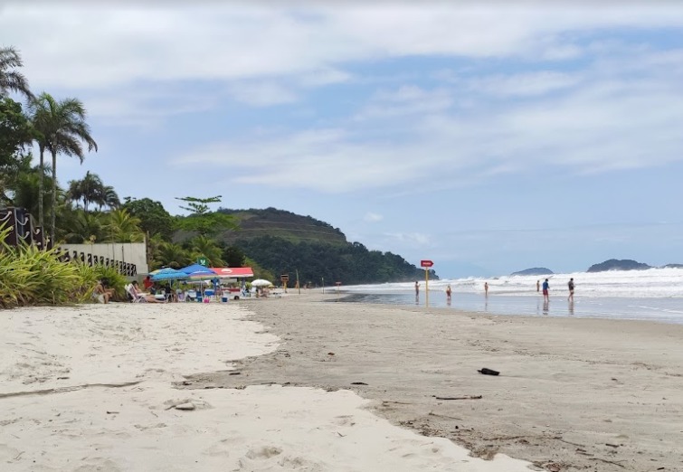 Vista da praia de Juquehy em São Sebastião