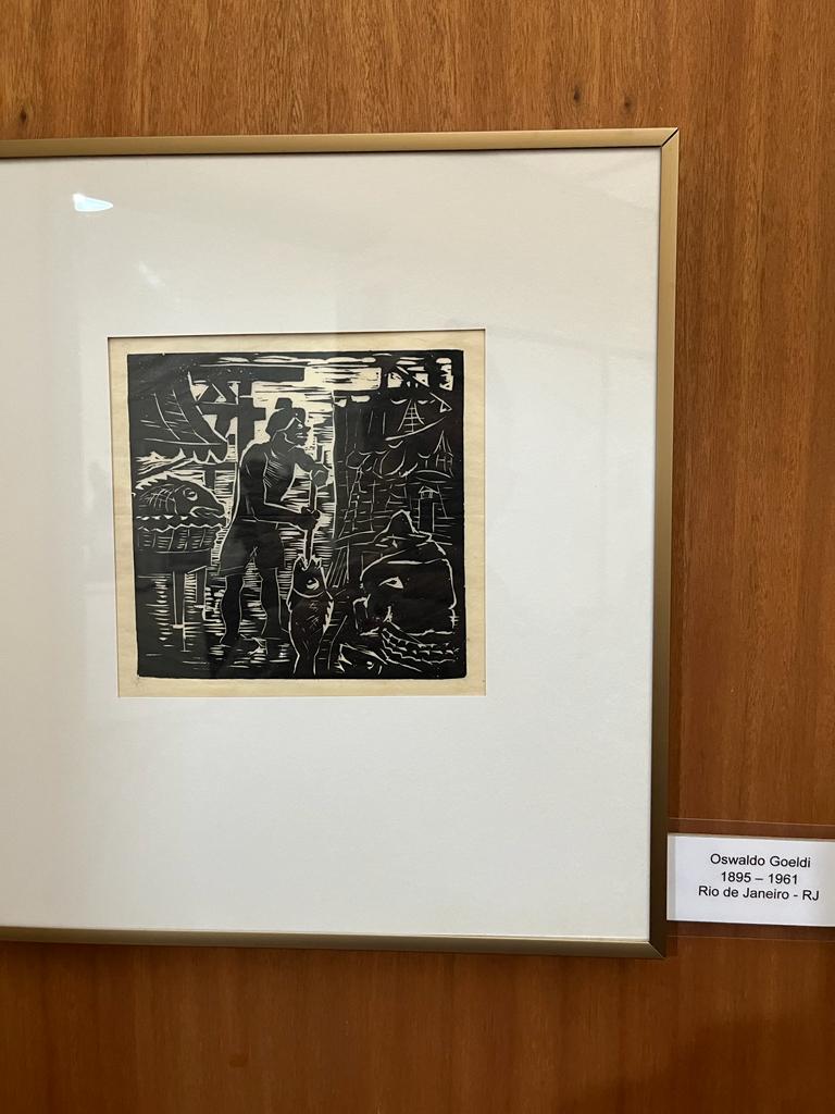 Obra de Oswaldo Goeldi, na Casa da Xilogravura