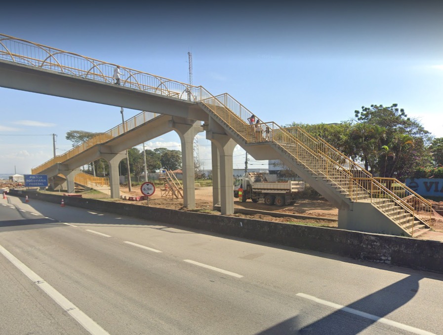 Passarela da rodovia presidente Dutra, que vai passar por obras em São José