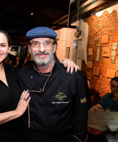 chef adolfo pierantoni de boina e dólmã preta; ele será uma das atrações entre chefs e sommelier no jantar em são josé