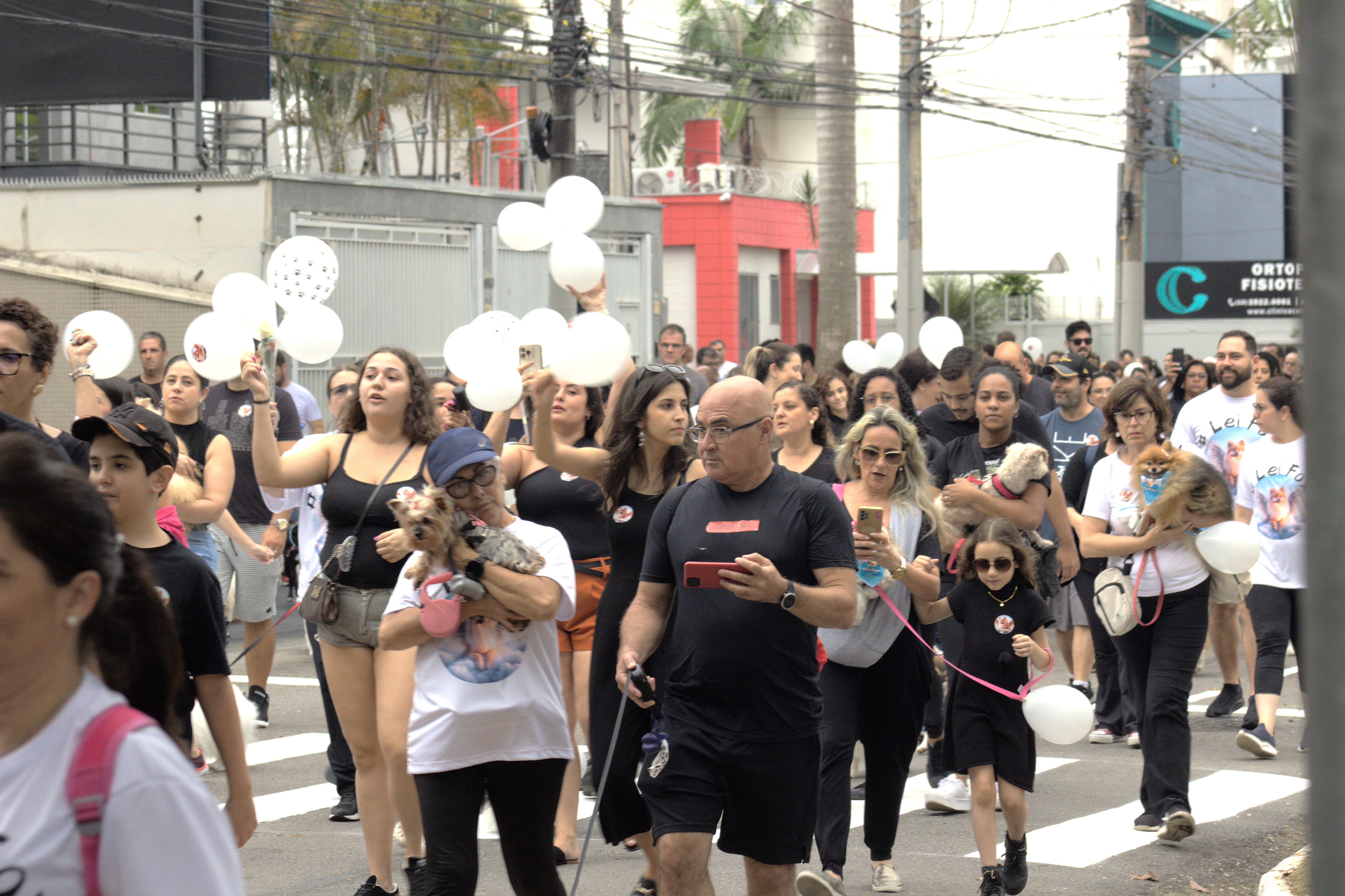 multidão em passeata por fox em são josé dos campos