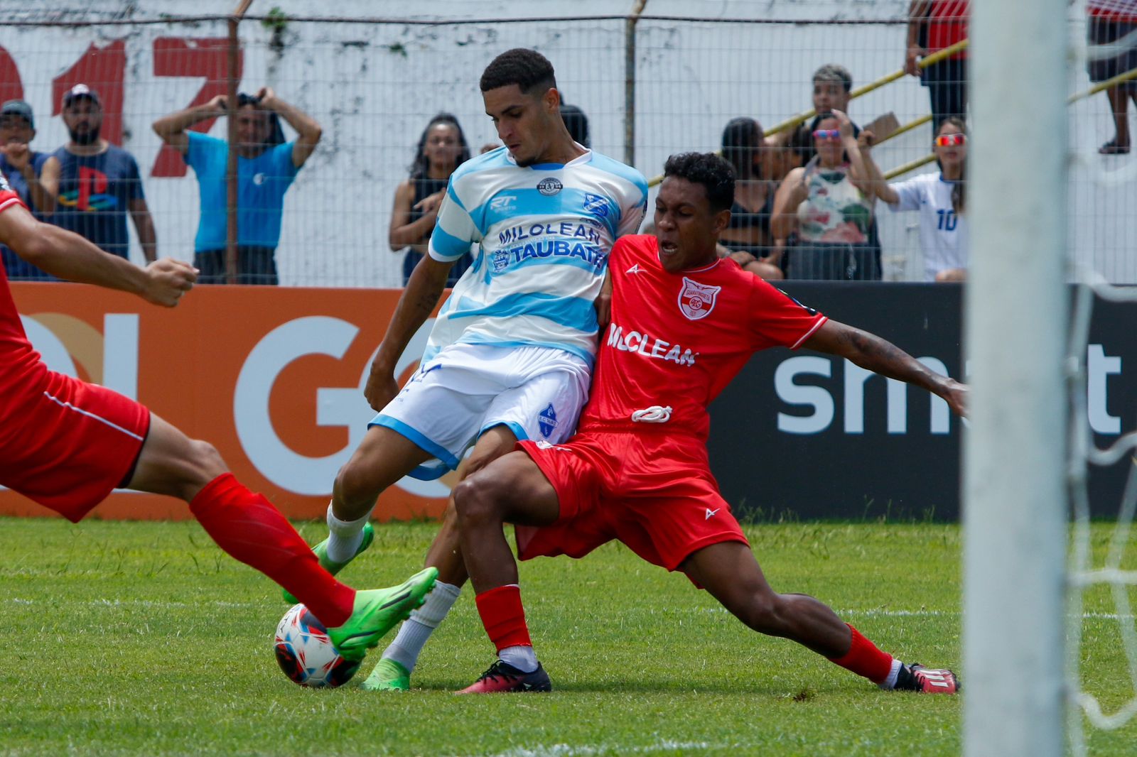 dividida entre jogadores do Taubaté e Guará, durante jogo