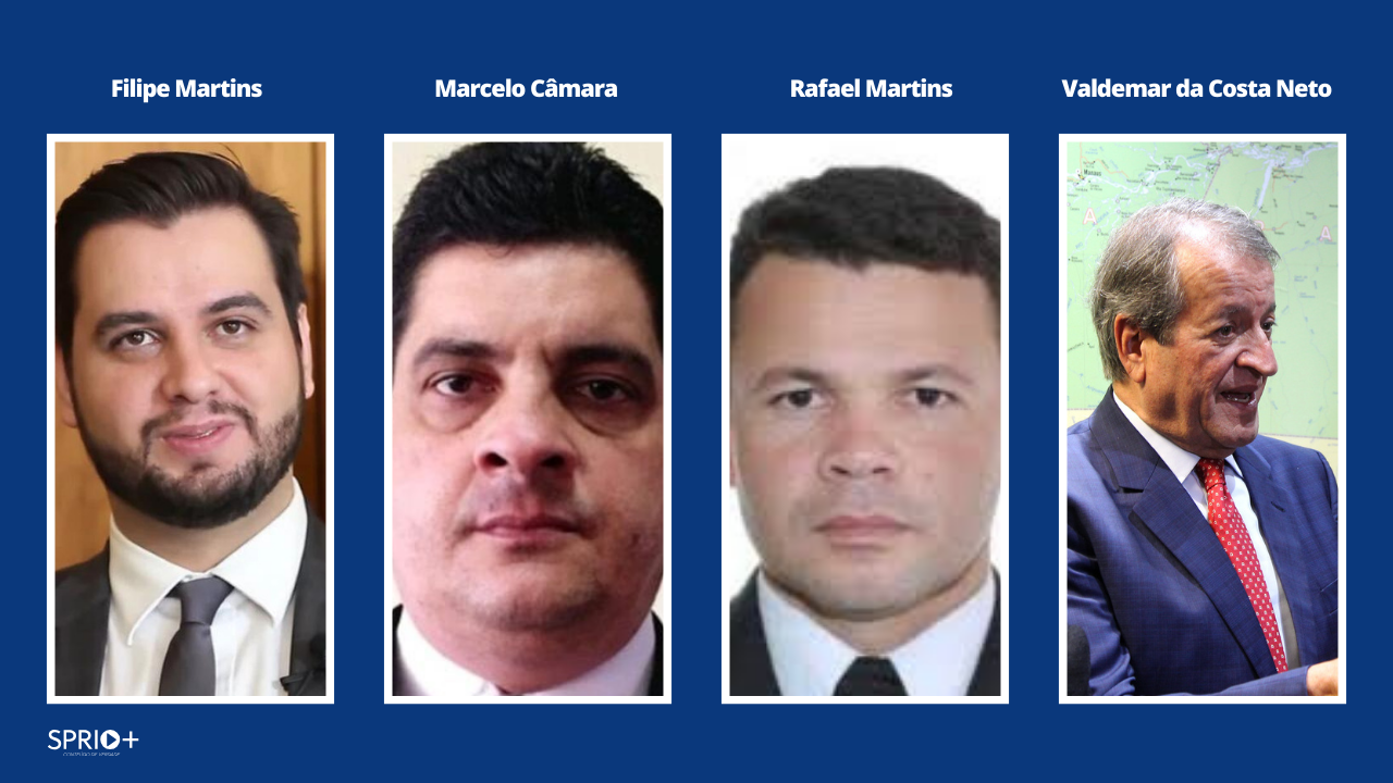 colagem com os 1uatro aliados de bolsonaro presos pela pf