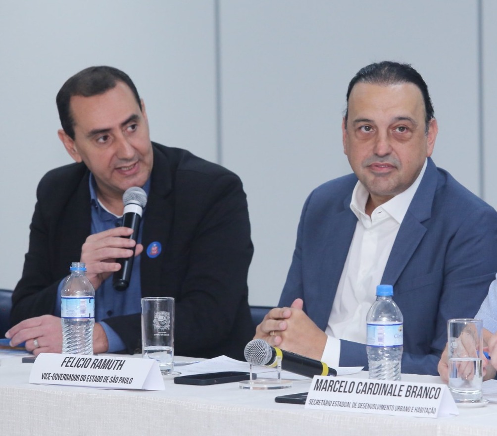 Presidente de SJC Anderson Farias e vice-governador de SP Felicio Ramuth