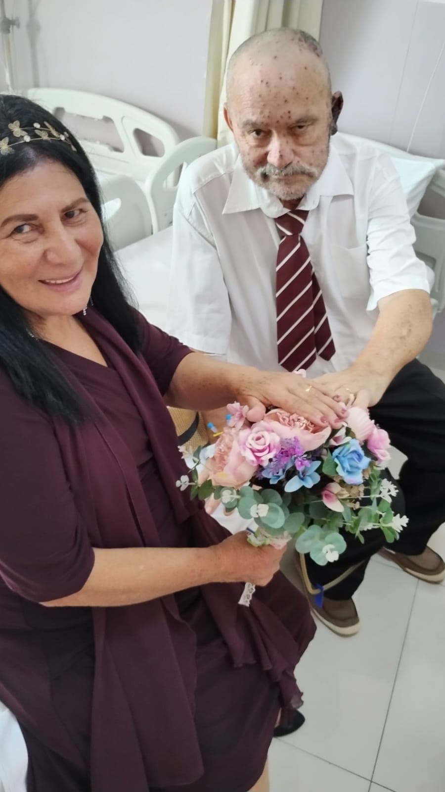 Seu Gilmar está em tratamento contra um câncer há dois anos; casal está junto há 37 anos