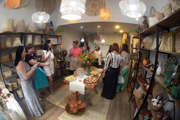 Coquetel de inauguração da loja de decoração afetiva e sustentável Natture, no shopping Esplanada em SJC