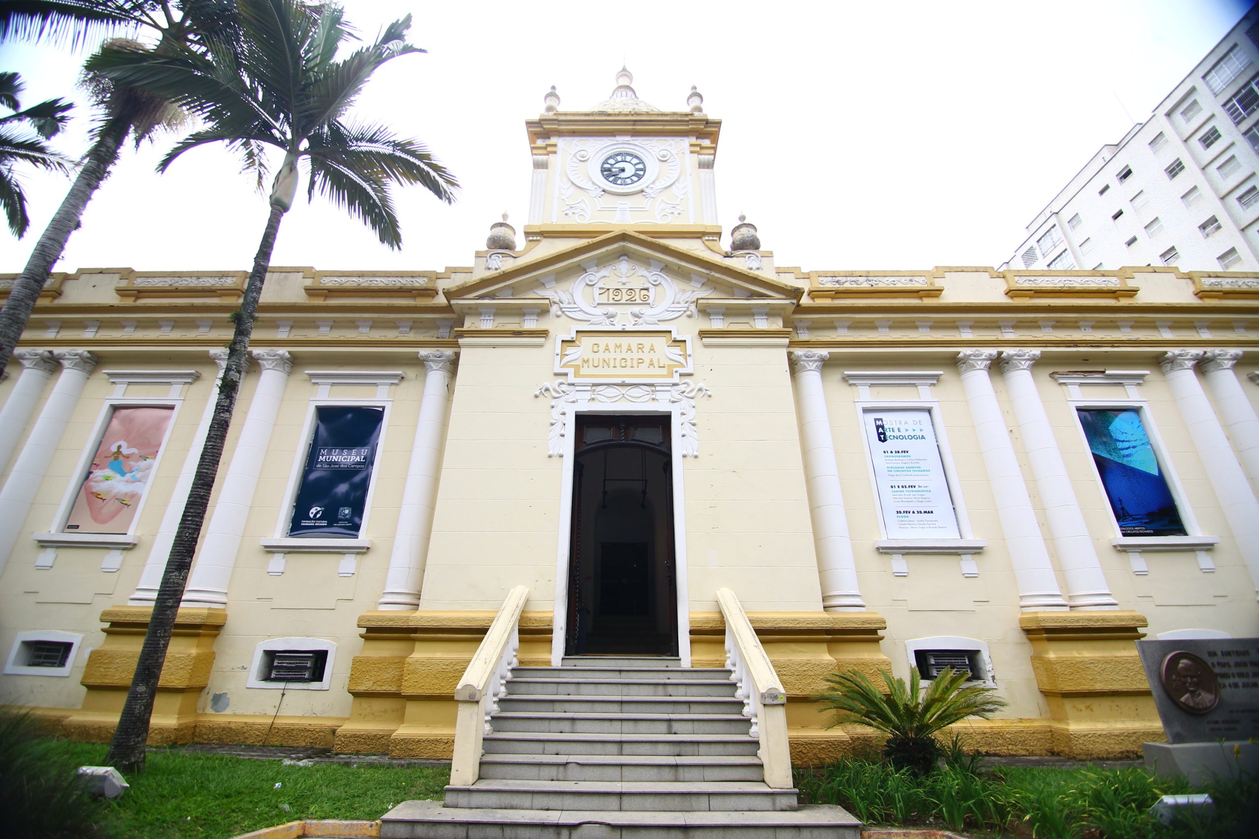 Fachada do Museu Municipal de SJC, que oferece oficina de edição de vídeos no celular