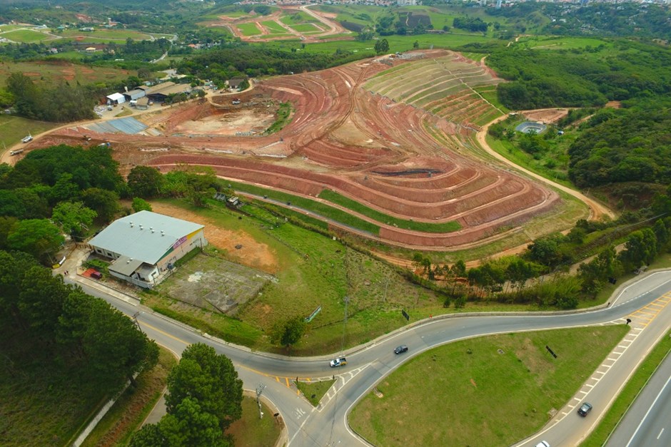 Vista áerea do aterro sanitário de São José dos Campos