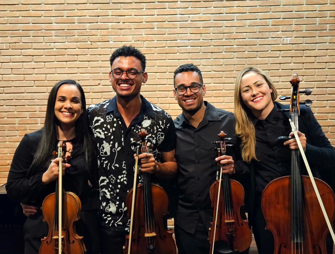 Integrantes do Quarteto de Cordas, que estará presente no Mais Gastronomia