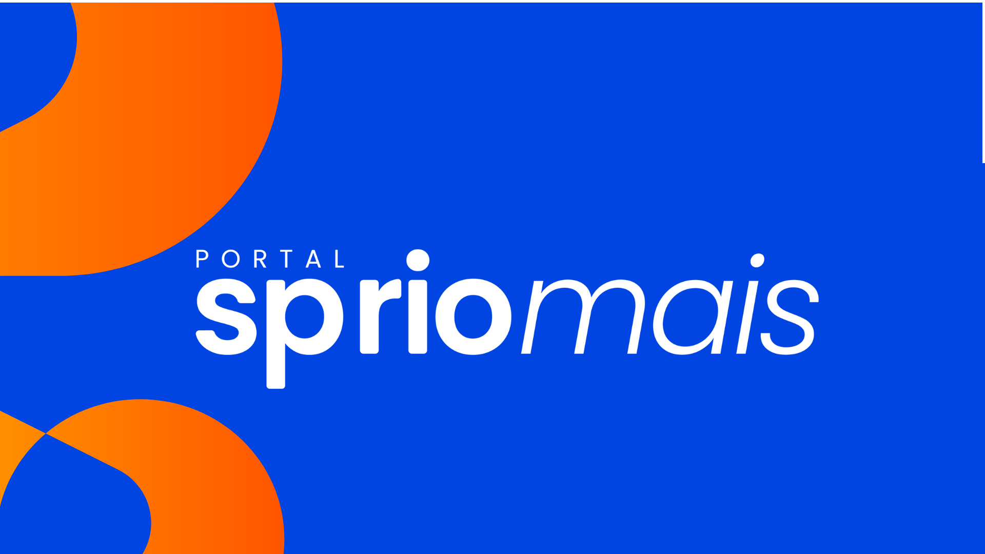 nova marca do portal spriomais em branco e em fundo azul