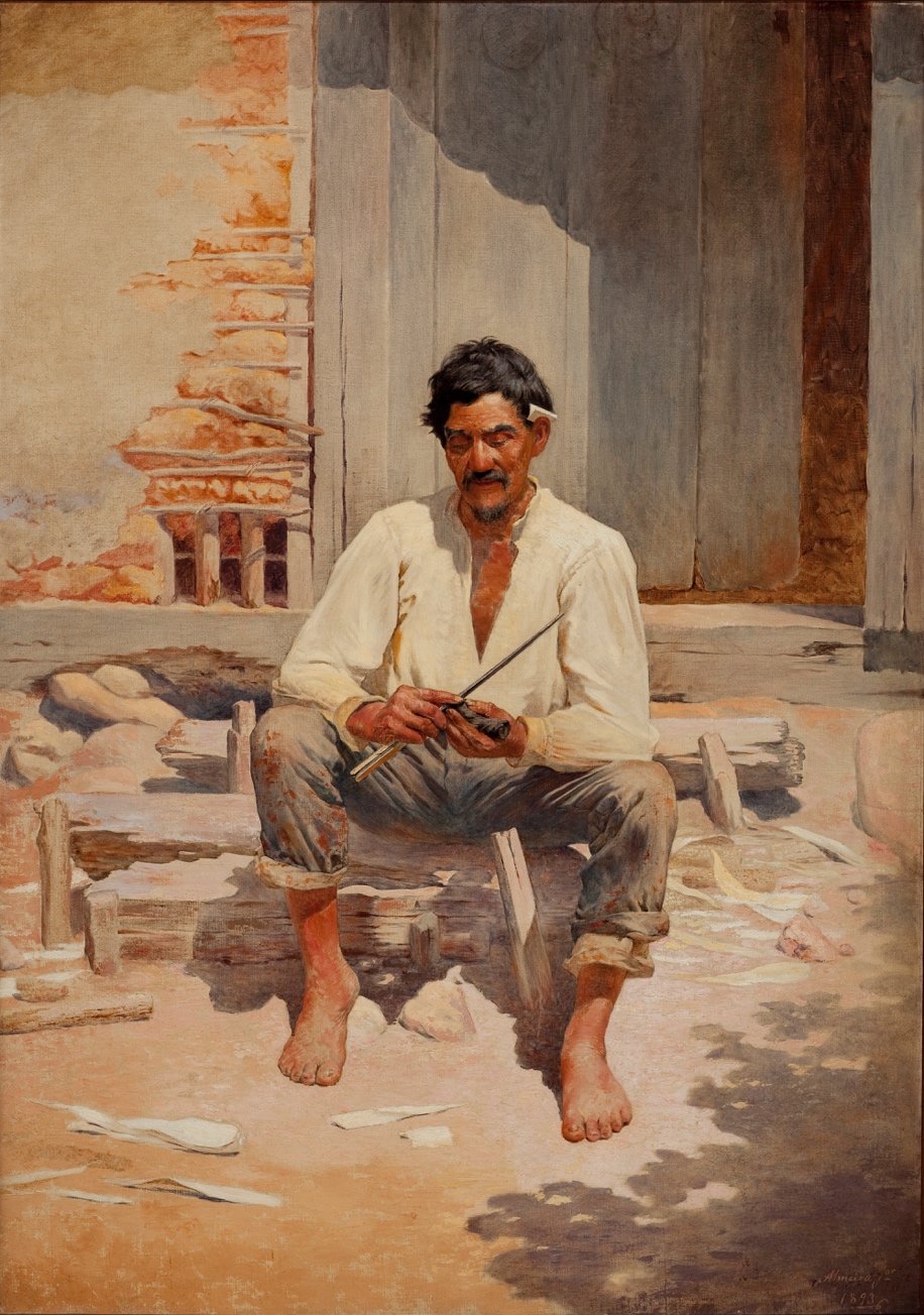 Caipira picando fumoJose Ferraz de Almeida JúniorÓleo sobre tela 1893