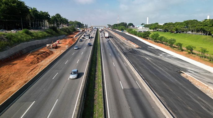 Obras na Dutra vão mudar trânsito na altura do km 156 em São José dos Campos