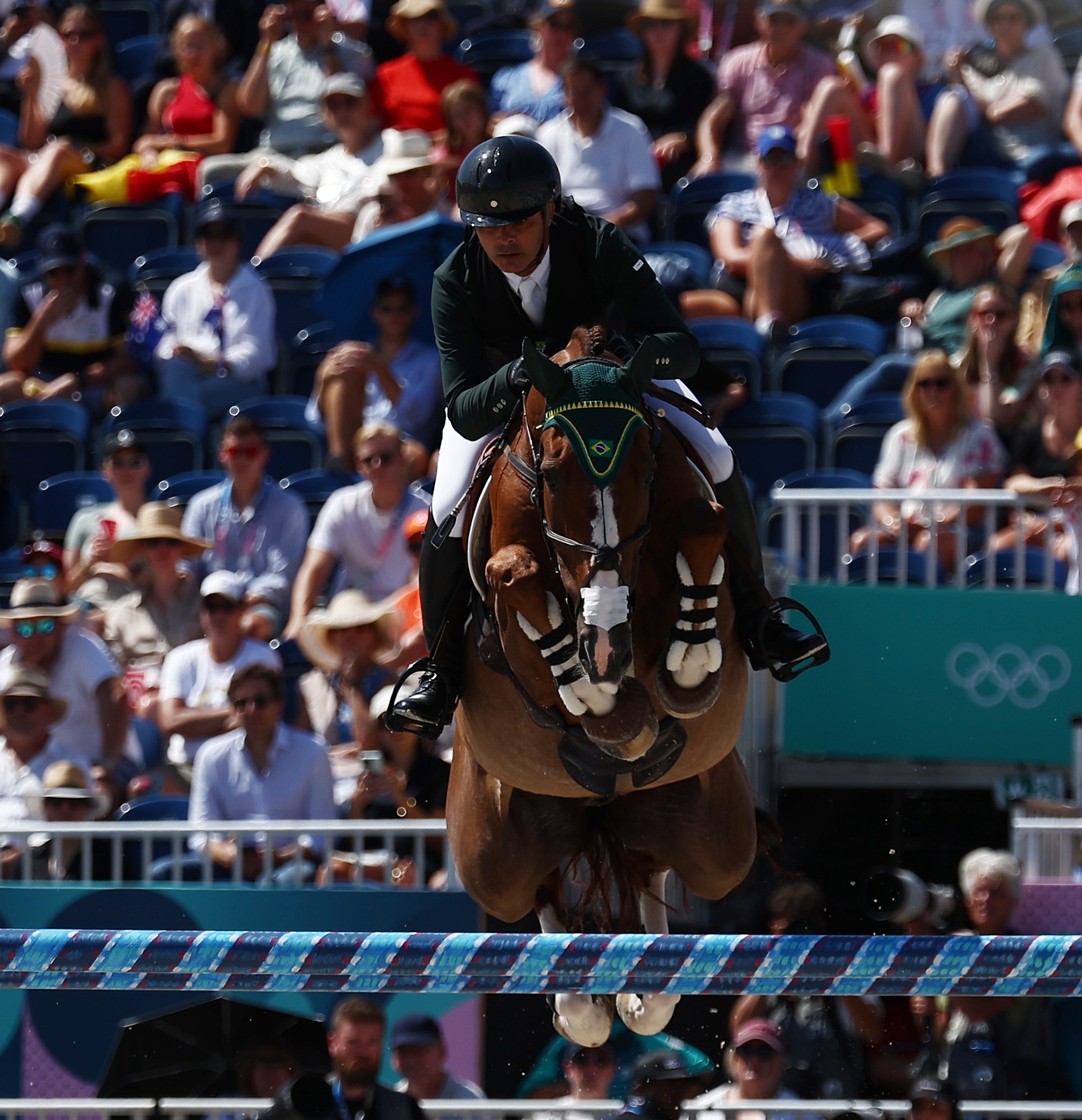 Brasil na disputa da qualificatória do hipismo em Paris (Crédito: Luiza Moraes/COB)