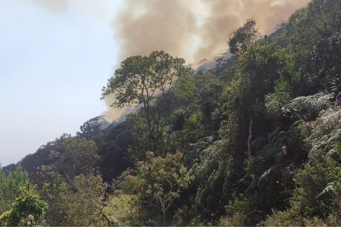 Serra da Bocaina em Bananal, que já foi atingida por incêndio no mês passado