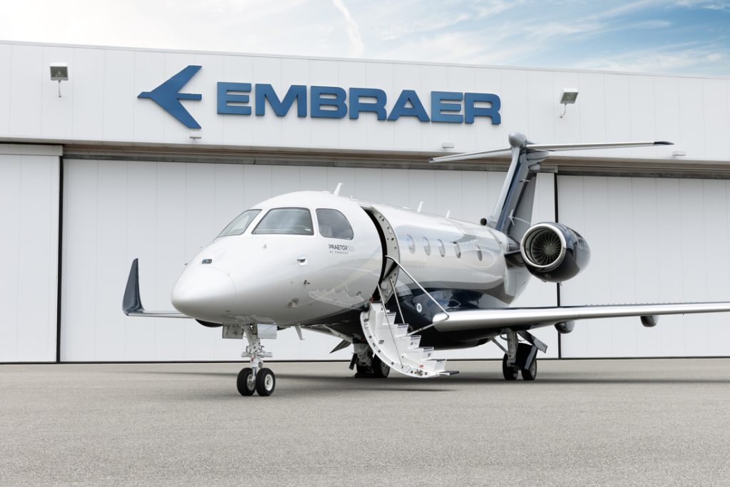 Praetor 500 está entre as aeronaves da Embraer que registrou mais entregas no terceiro trimestre