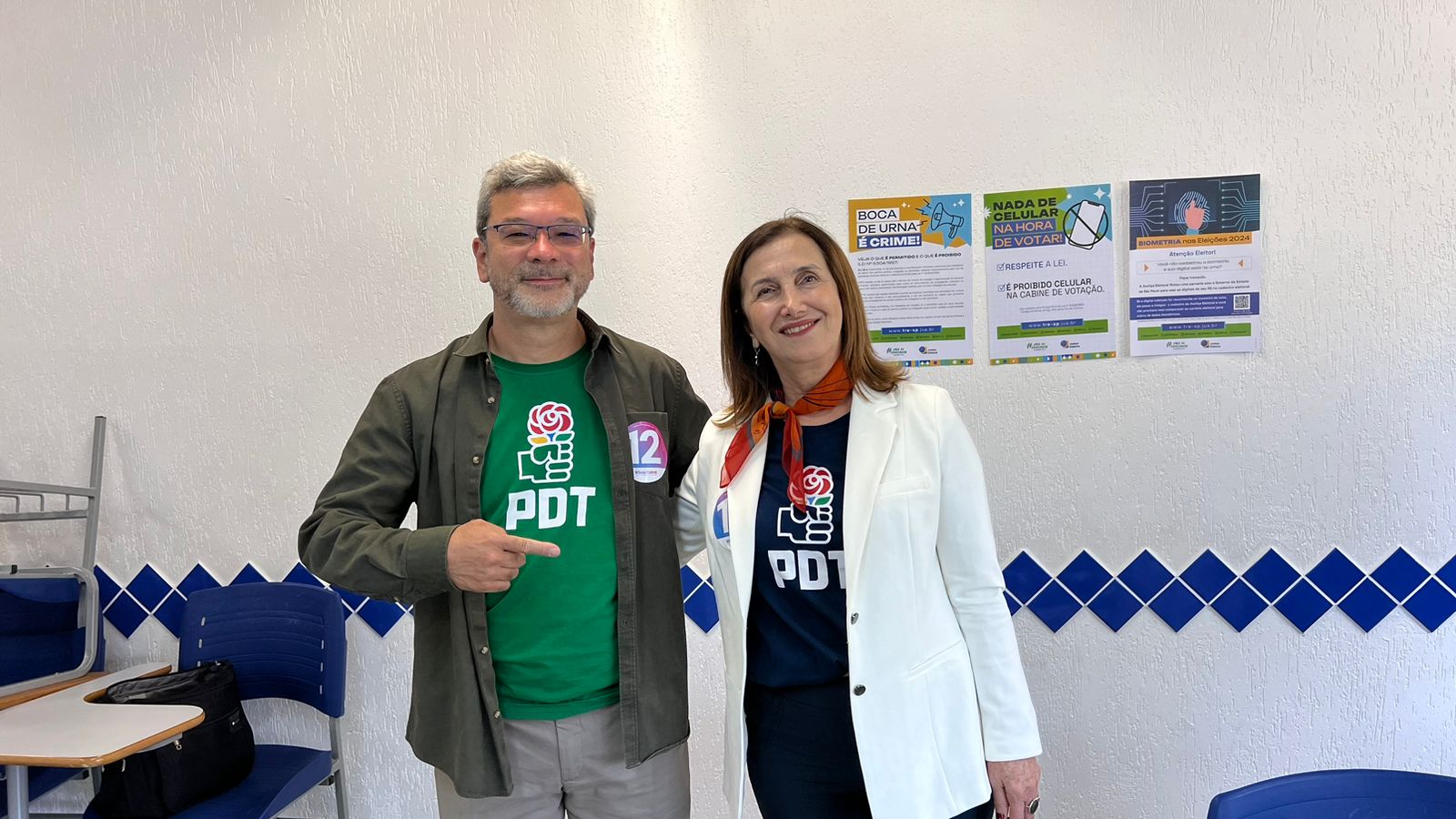 wilson cabral e nadia assad votando