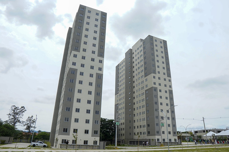 Apartamentos entregues pelo governo no Bairrinho, zona leste de SJC