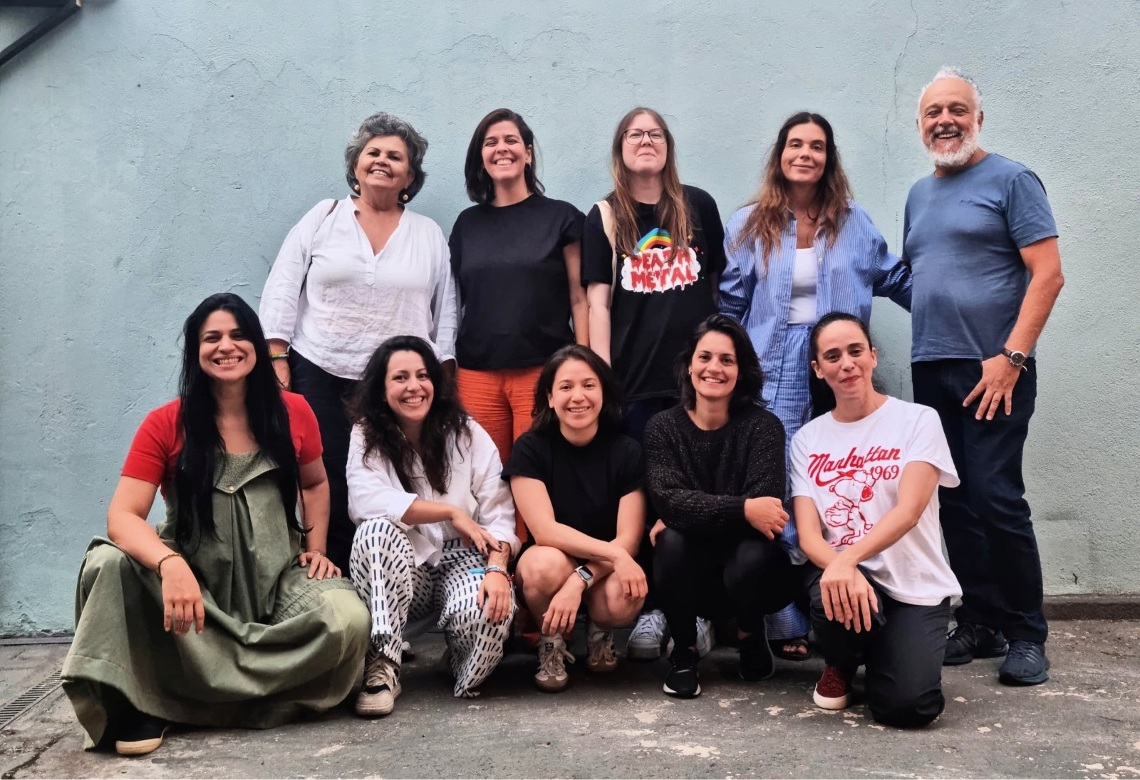 grupo de artistas que vai fazer obras ao vivo no parque da cidade