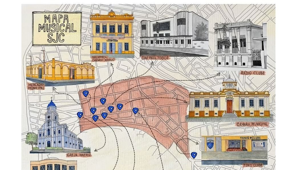 CDM lança na quinta (17) o Mapa Musical SJC, com 100 anos de história sonora da cidade