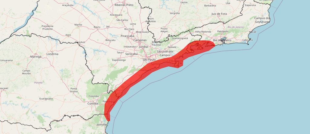 Inmet indica grande perigo de tempestades no Litoral Norte