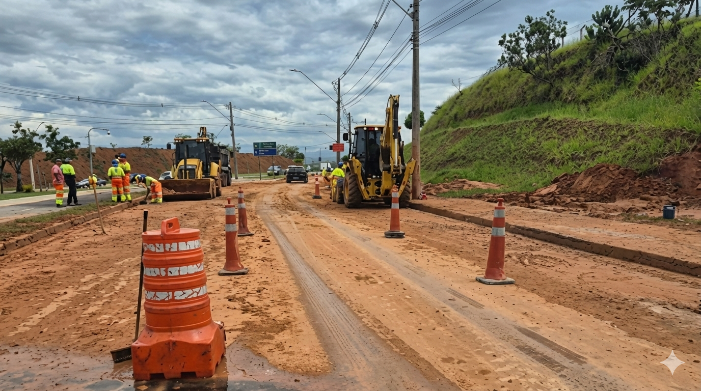 Prefeitura libera vias após estragos causados pela chuva em São José dos Campos