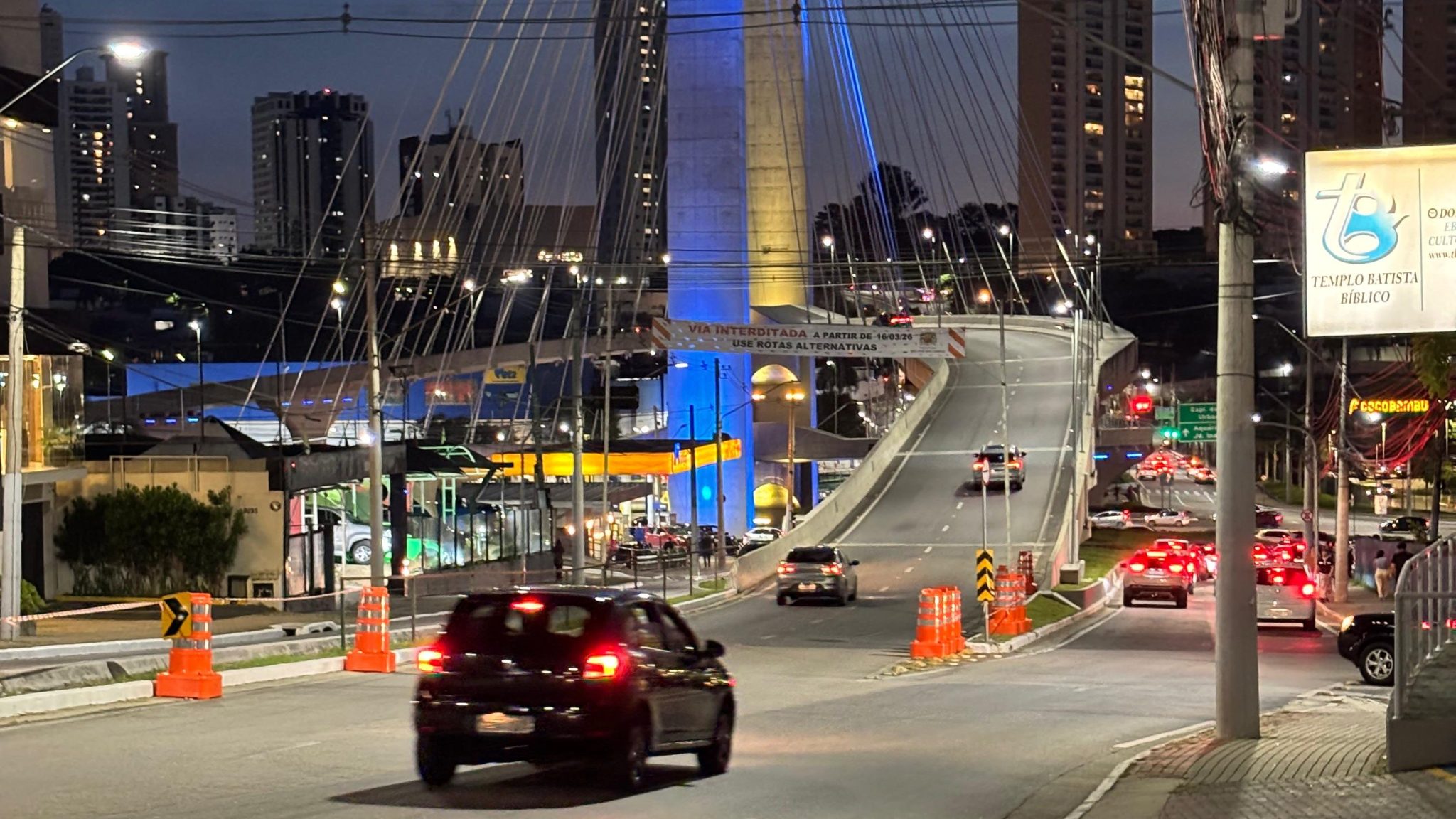 Ponte estaiada de SJC tem liberações parciais até o fim da manutenção