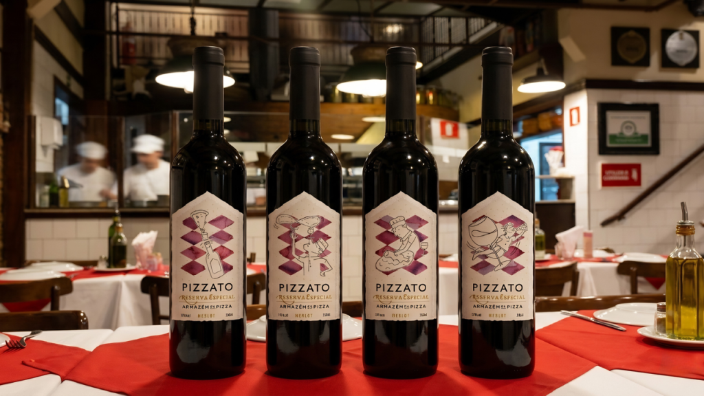 Vinho e arte na mesma garrafa: a alegria dos rótulos que vão bem com pizza
