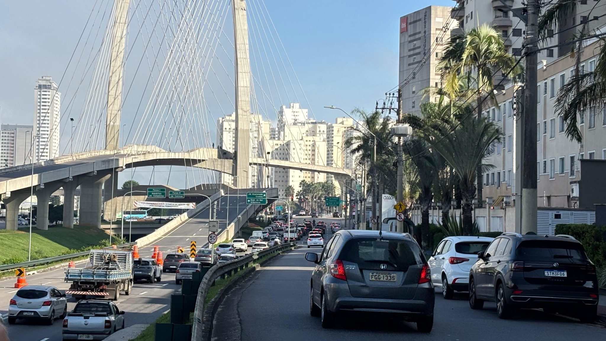 Ponte Estaiada de São José terá novos bloqueios parciais para inspeção de cabos