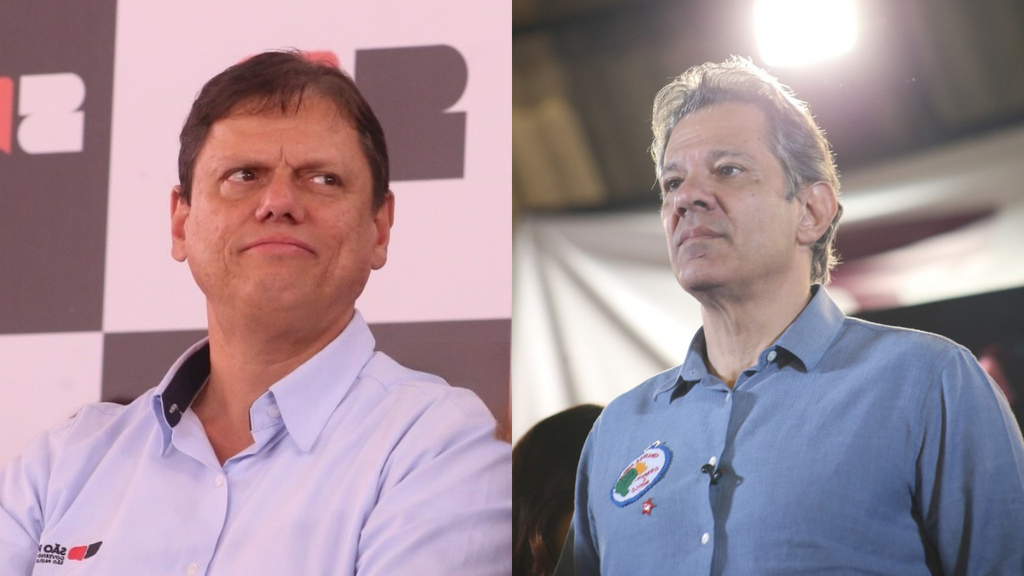 Datafolha mostra Tarcísio com 50% e Haddad com 30% na disputa pelo governo de SP