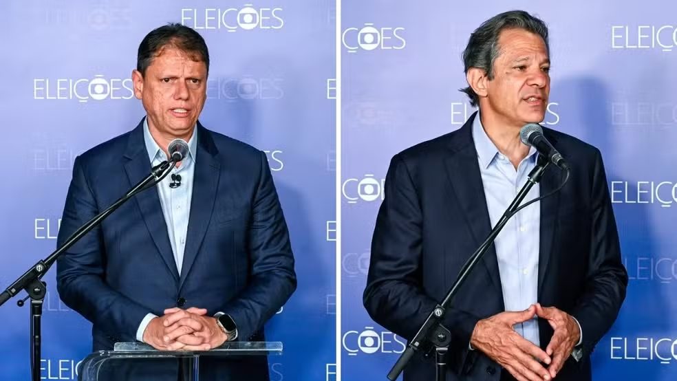 Em debate sobre segurança, Haddad cita Caraguatatuba, expansão do Comando Vermelho e Tarcísio defende queda nos índices