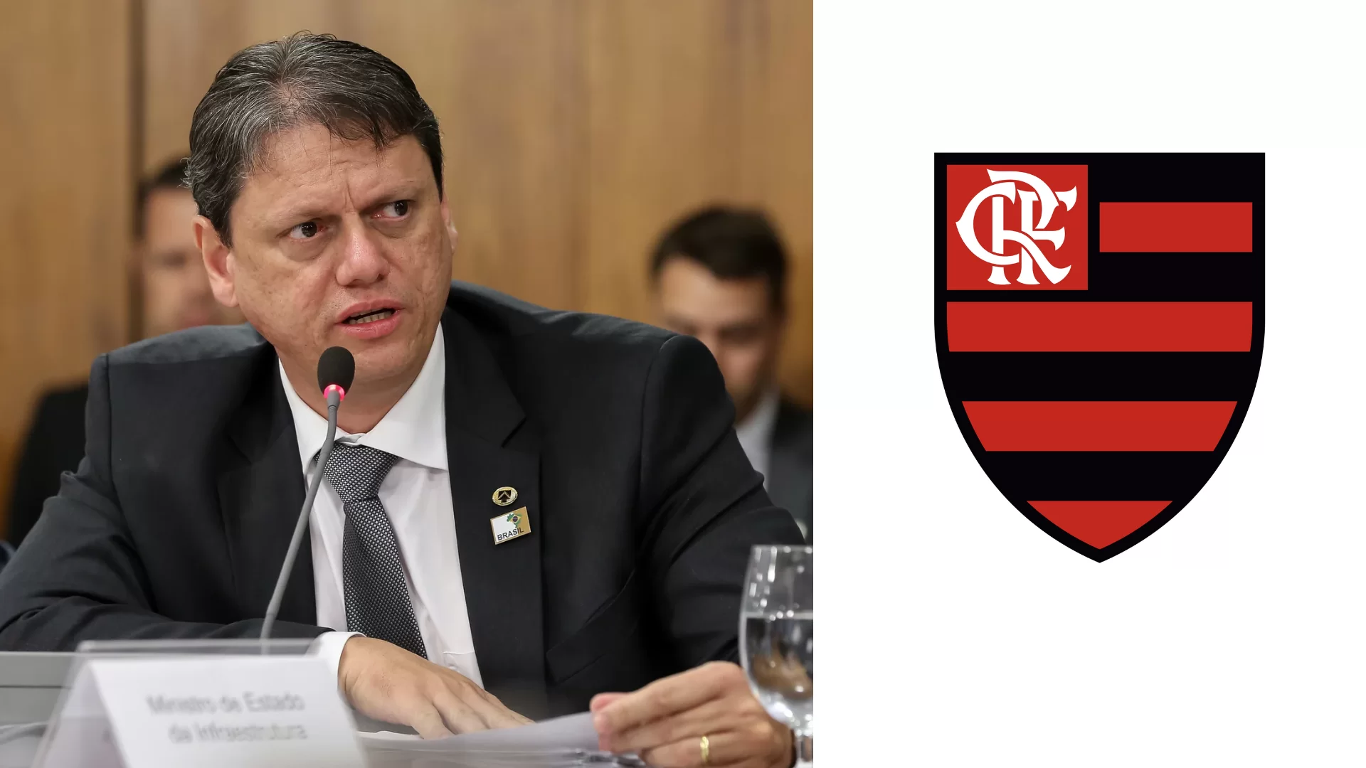 Tarcísio de Freitas torce para o Flamengo