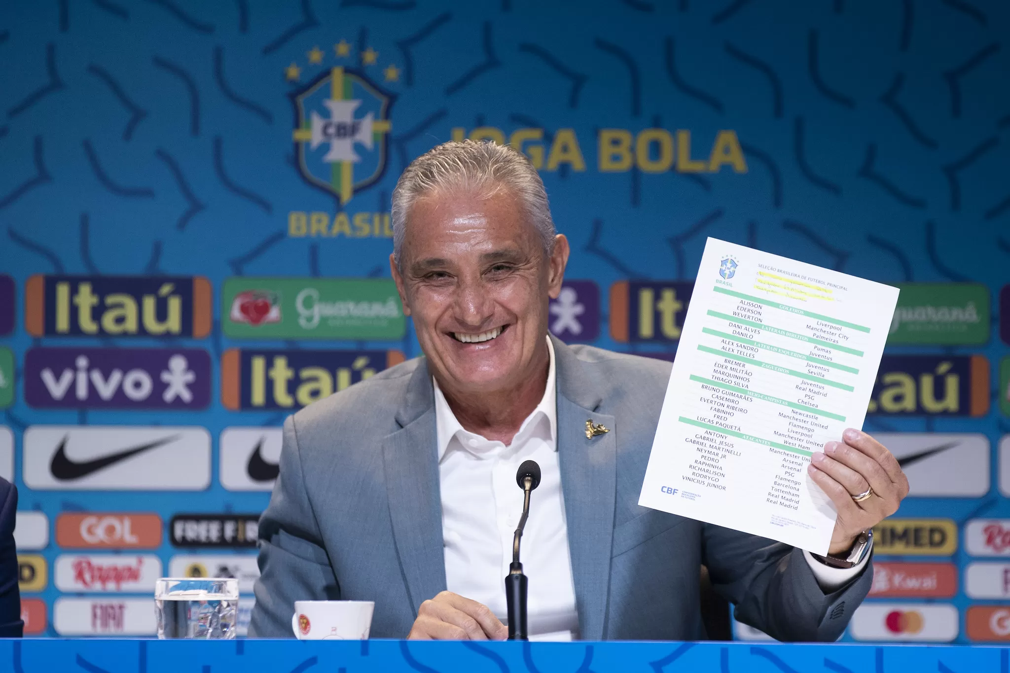 Tite durante convocação da Seleção Brasileira para a Copa do Catar