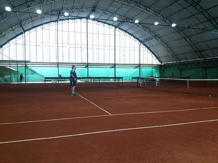 Quadra de tênis em São José dos Campos, no Tênis Clube.