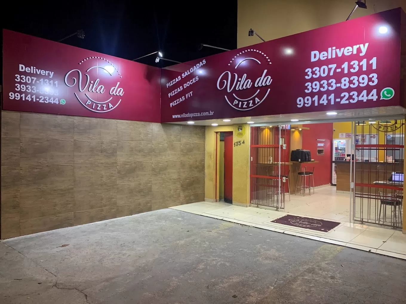 Fachada da Vila da Pizza em SJC.