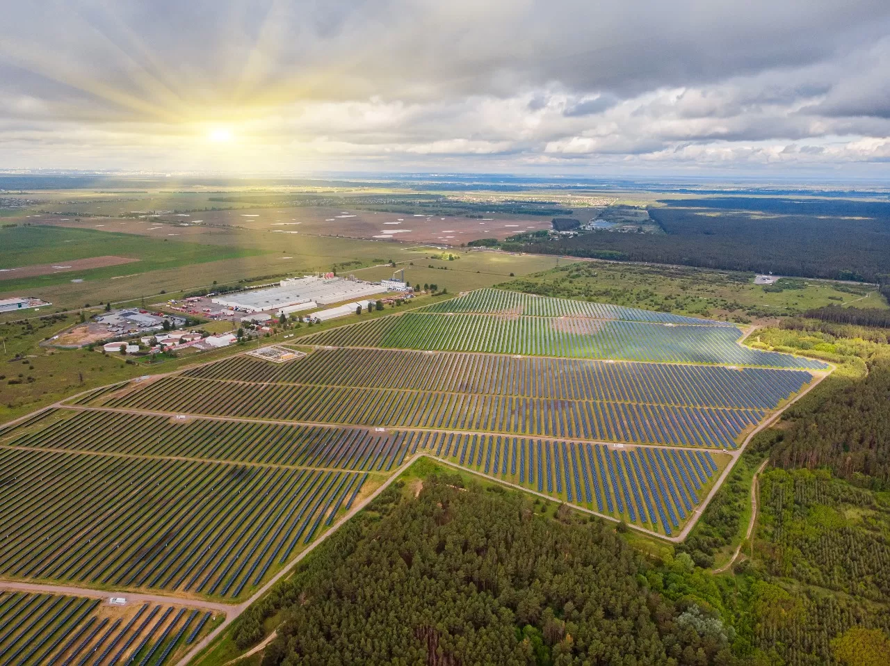 Produção de energia solar no texas
